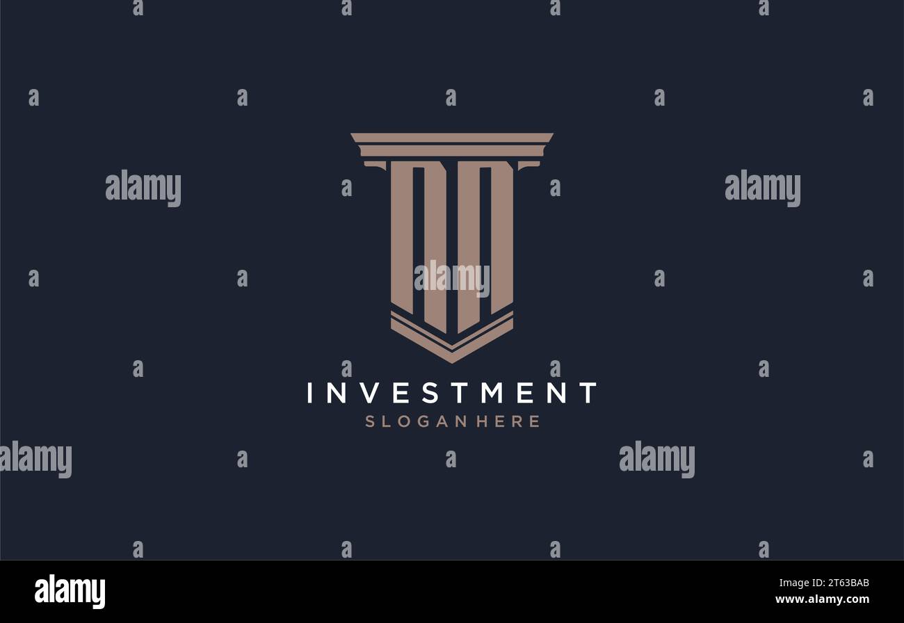 NN initial logo with pillar style, luxury law firm logo design ideas ...
