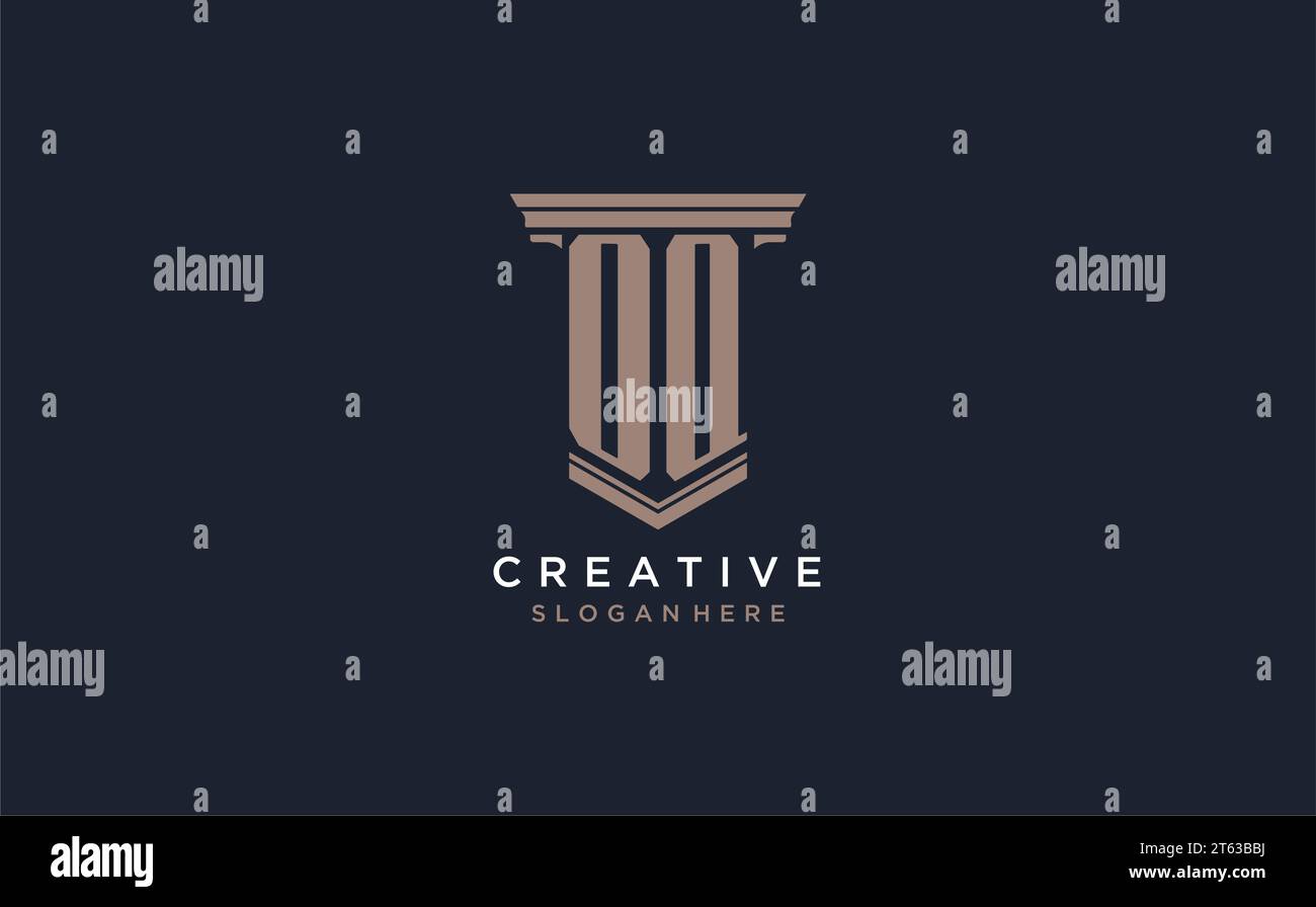 OQ initial logo with pillar style, luxury law firm logo design ideas ...