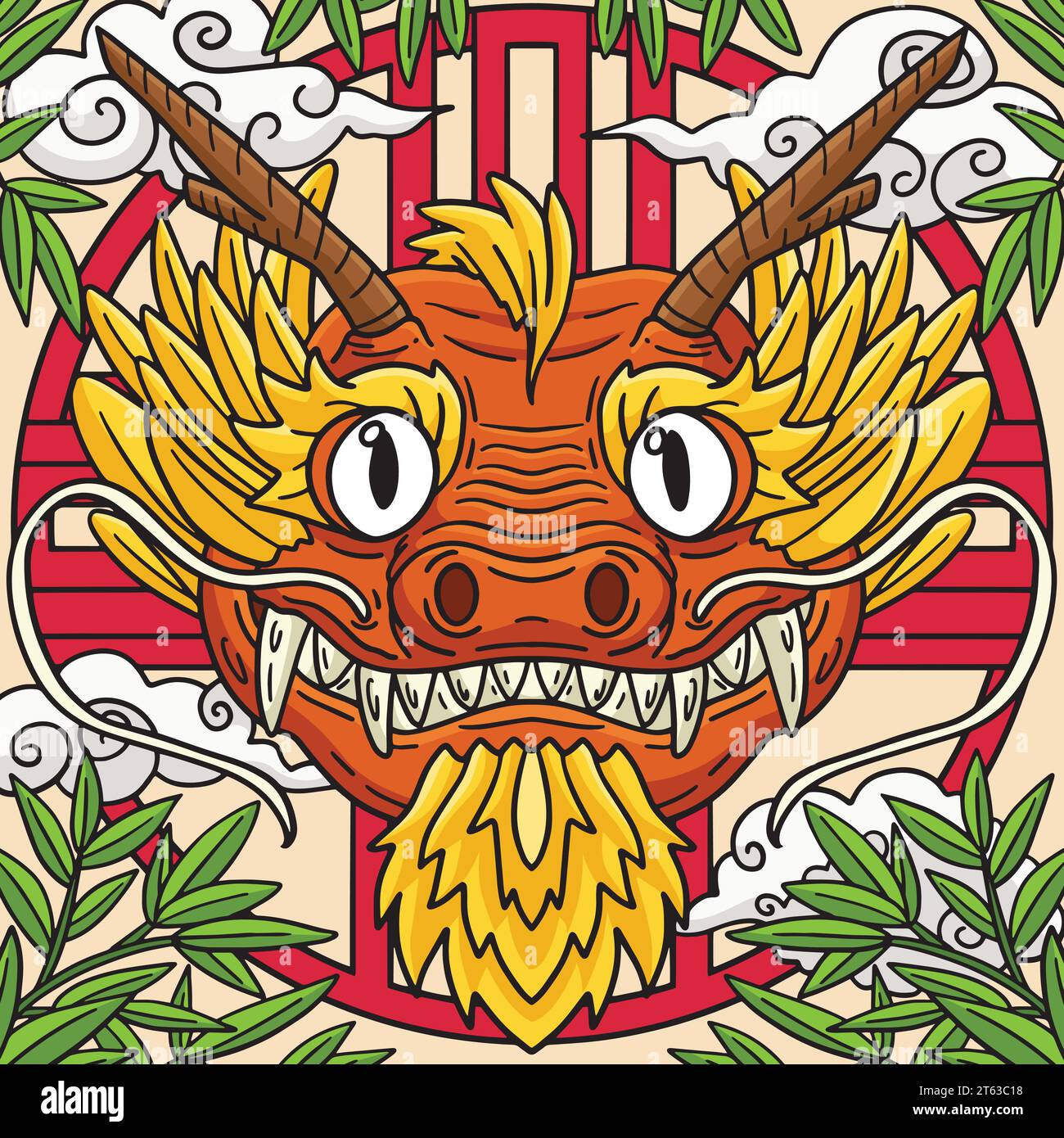 dragon head drawing chinese new year