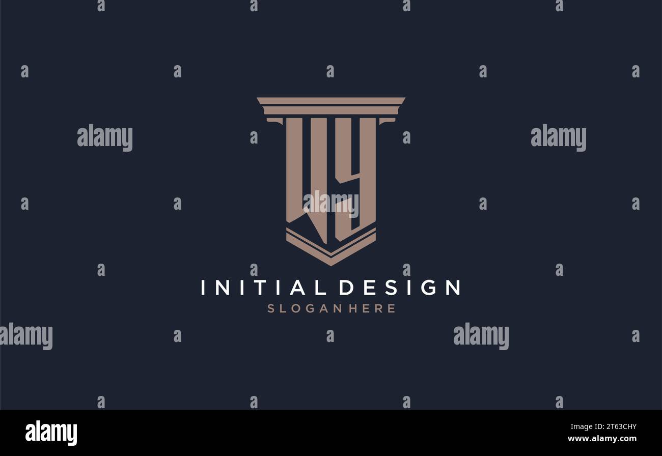 WY initial logo with pillar style, luxury law firm logo design ideas ...