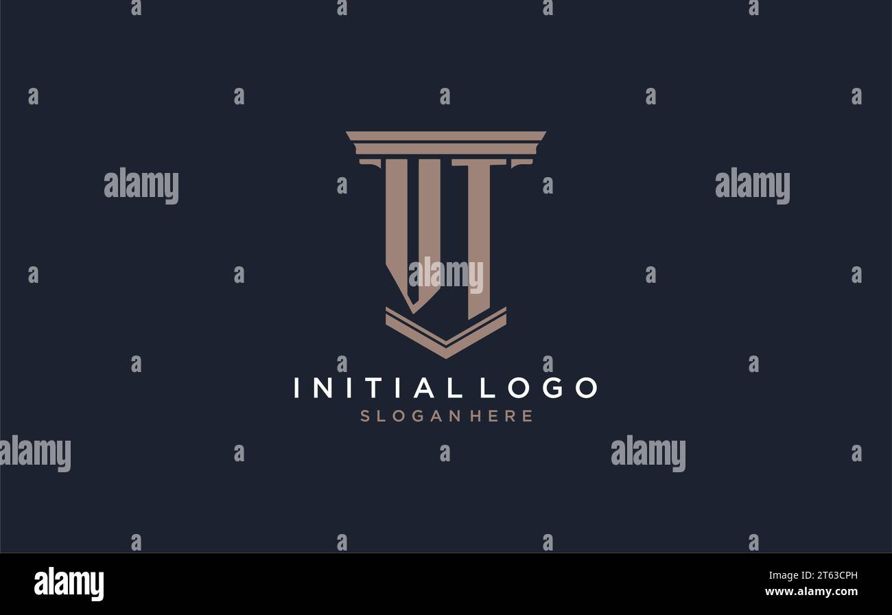 VT initial logo with pillar style, luxury law firm logo design ideas ...
