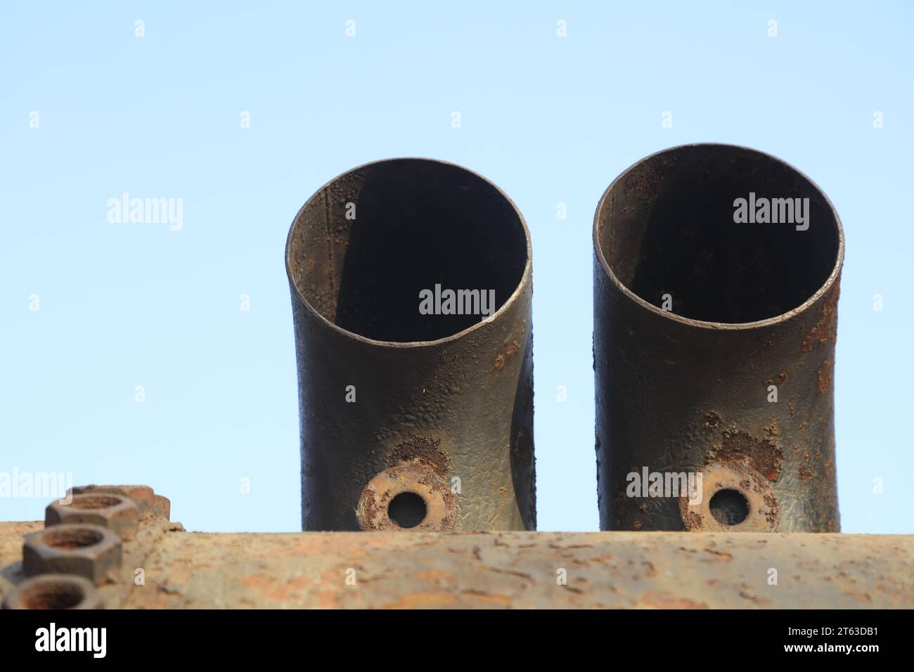 Metal exhaust pipe Stock Photo Alamy
