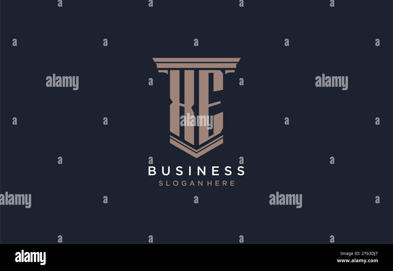 XE initial logo with pillar style, luxury law firm logo design ideas ...
