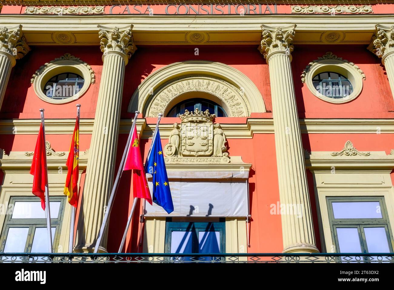 Murcia, Spain, Exterior architecture of the City Hall building Stock ...