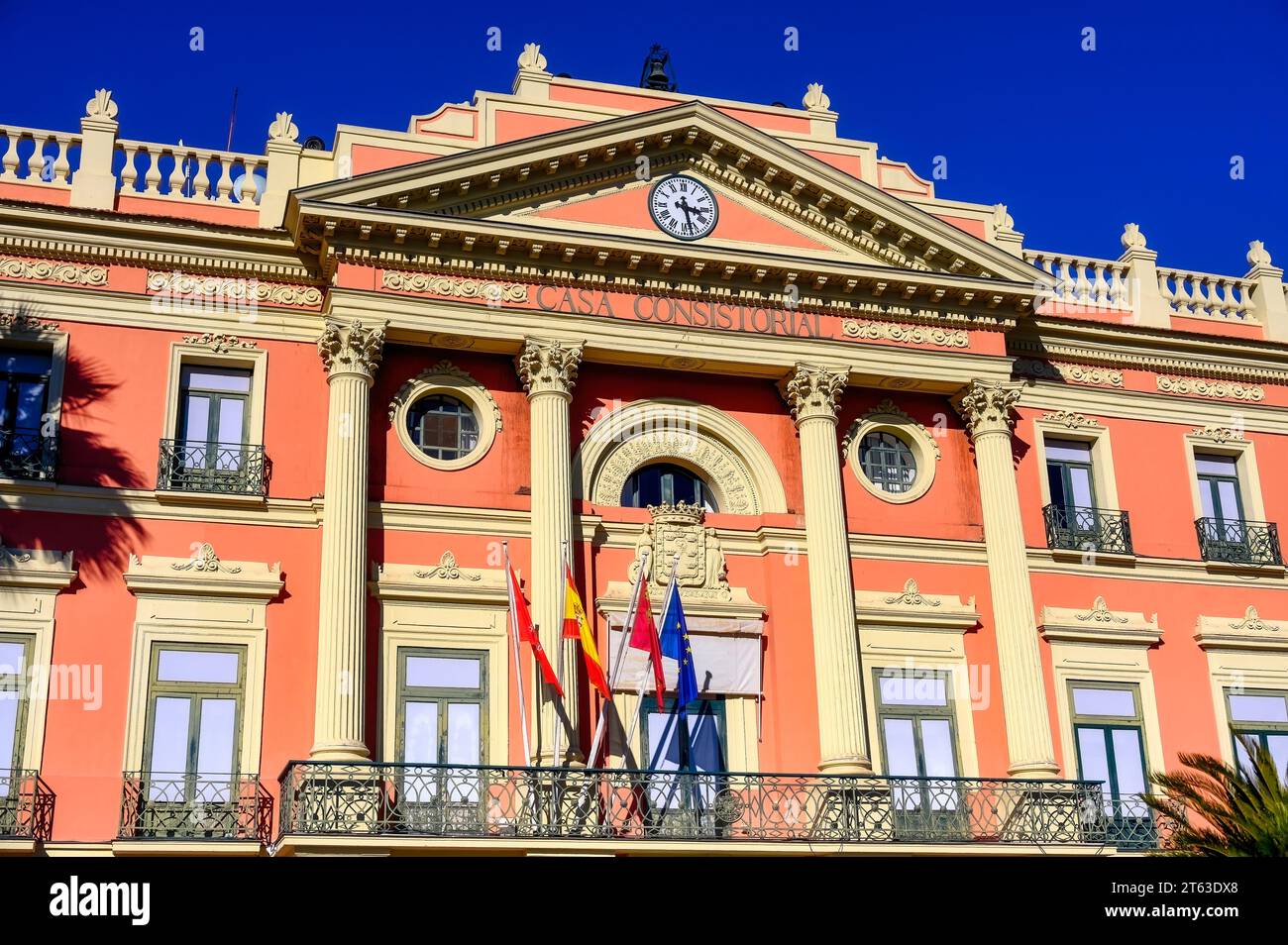 Murcia spain exterior architecture of the city hall building stock