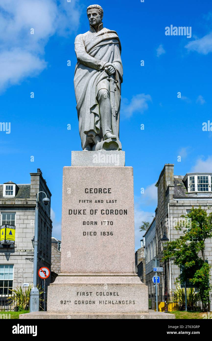 Statue of 5th Duke of Gordon, by Thomas Campbell. Golden Square