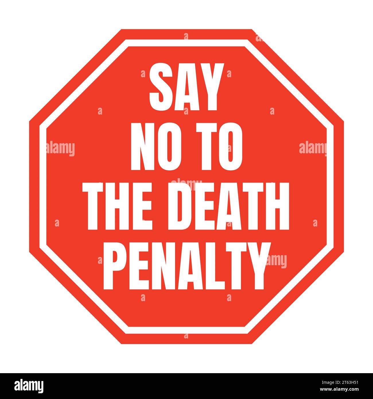 Say no to the death penalty symbol icon Stock Photo