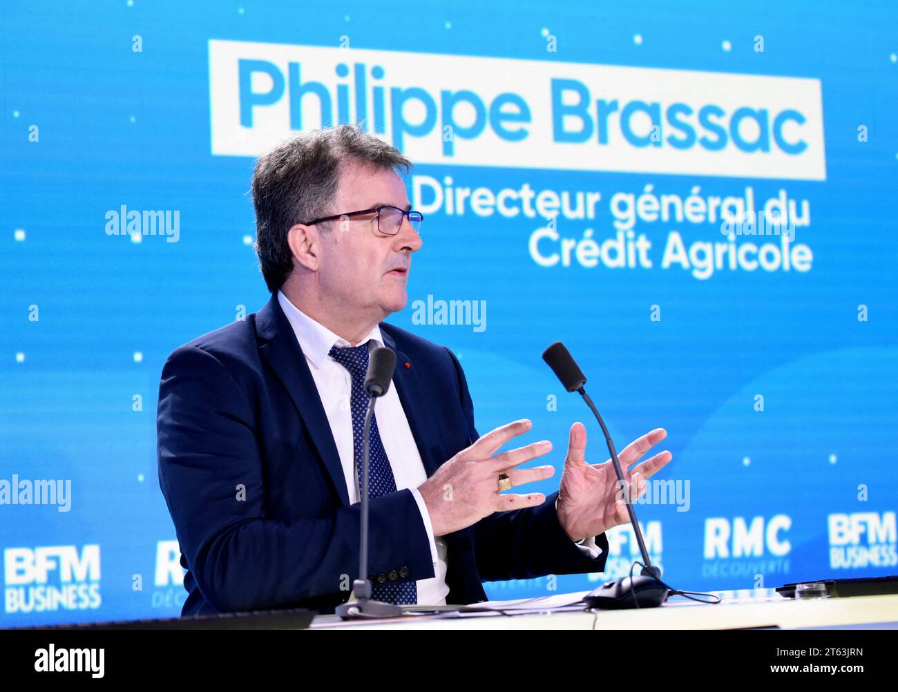Paris, France. 08th Nov, 2023. Credit Agricole's CEO Philippe Brassac