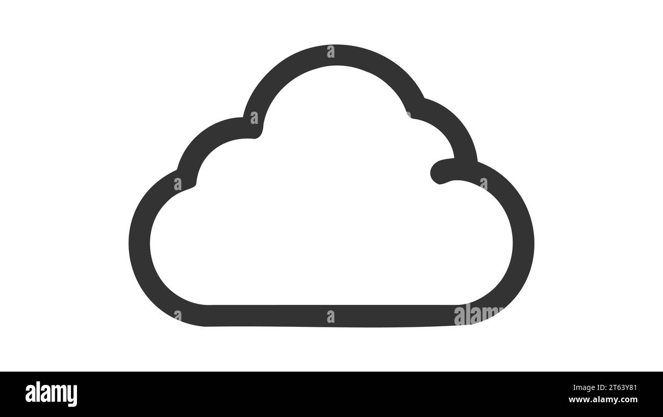 Cloud icon vector. Line sky symbol. Trendy flat weather outline ui sign ...
