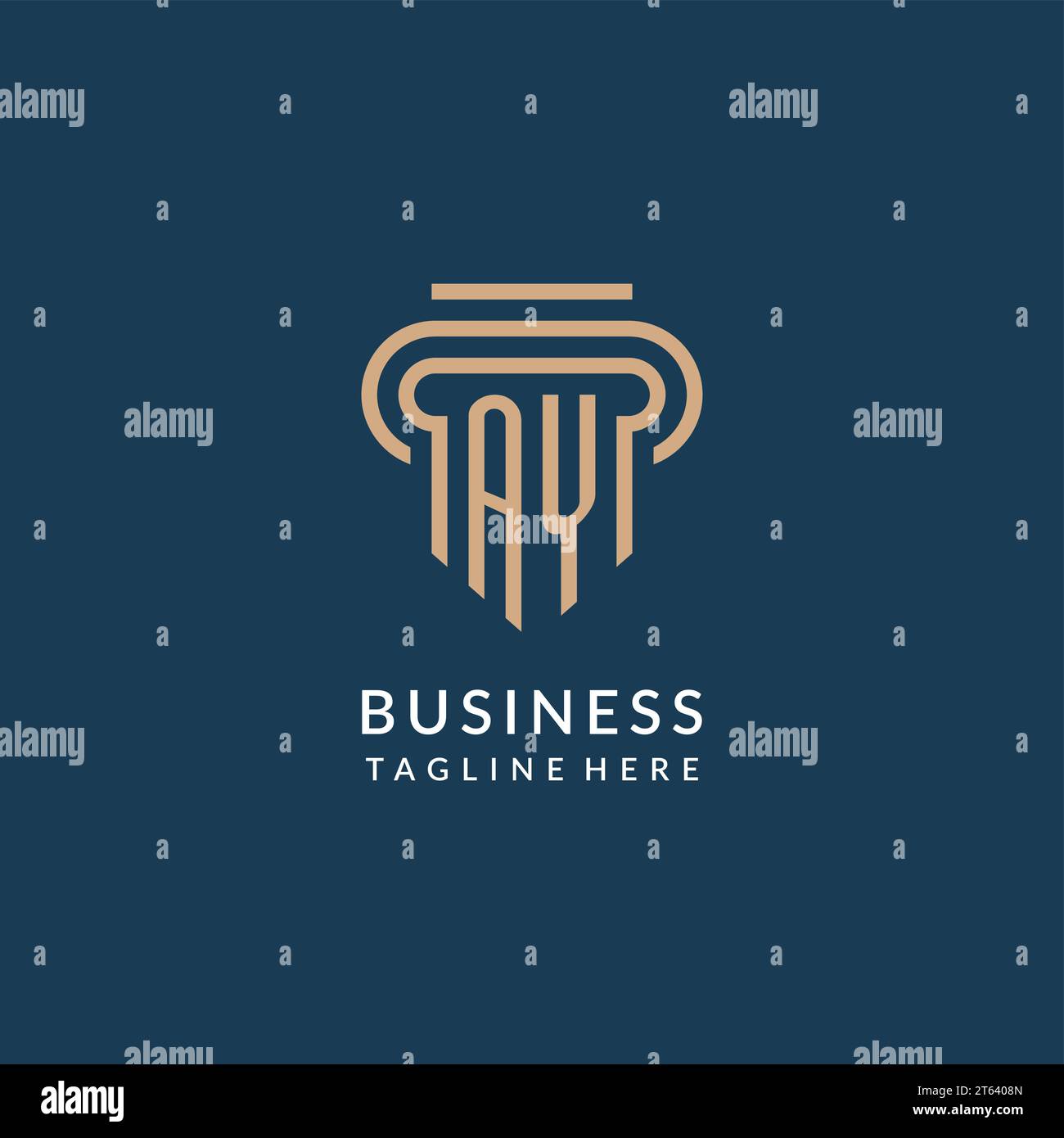 Initial AY pillar logo style, luxury modern lawyer legal law firm logo ...