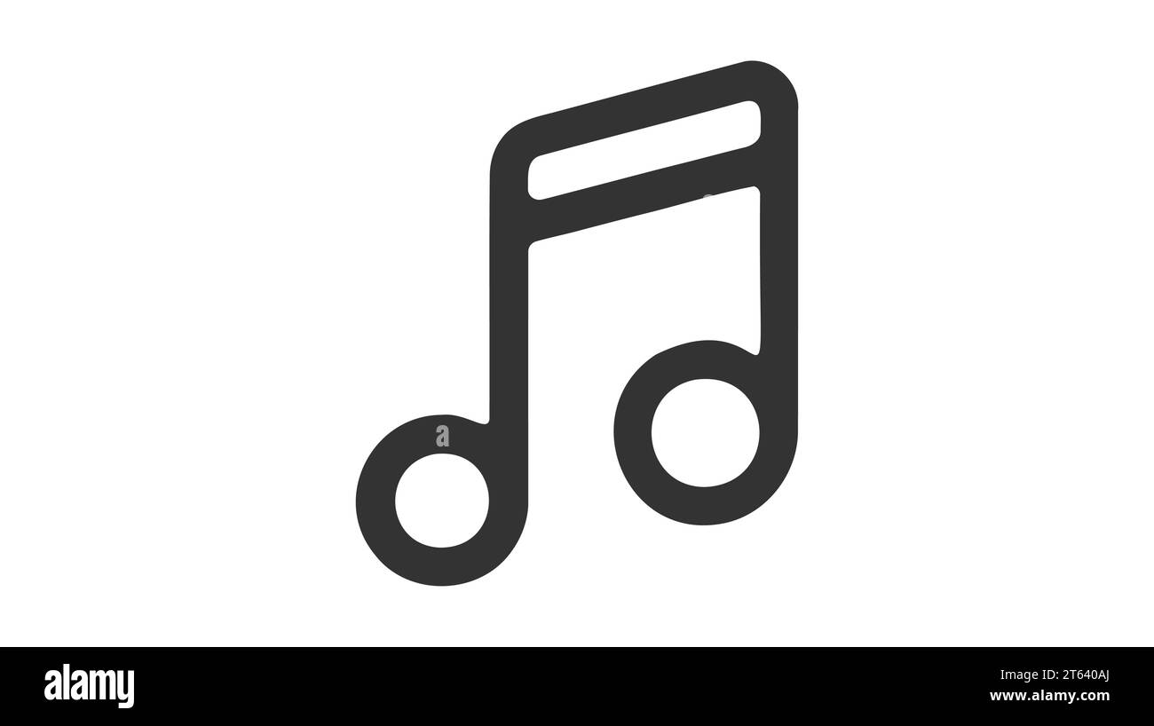 Vector Music note - Vector icon on white background Stock Vector Image ...