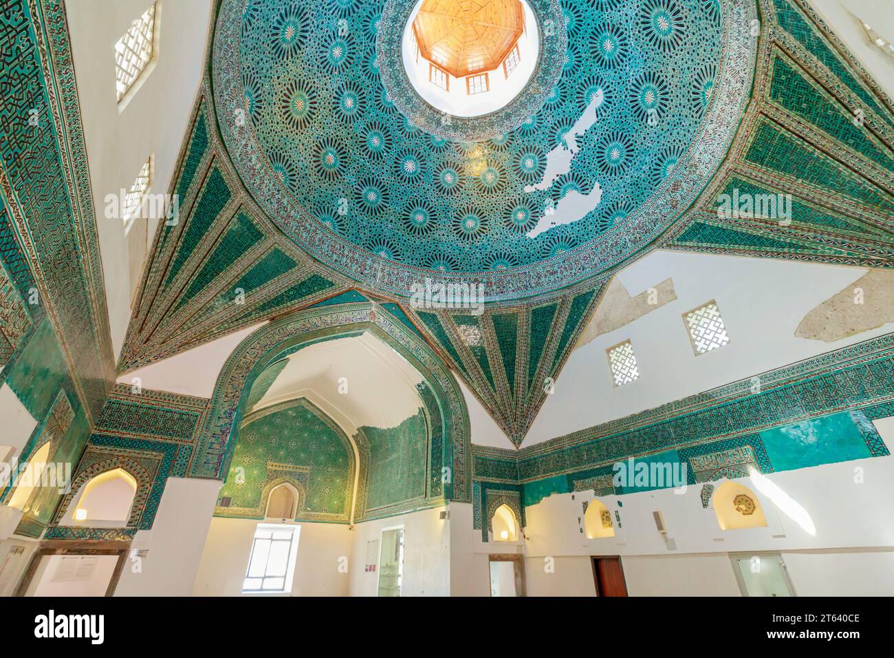 Konya, Turkey - Aug 5,2023: interior of Karatay Madrasa school museum of Konya made by the Emir Celaleddin Karatay Stock Photo