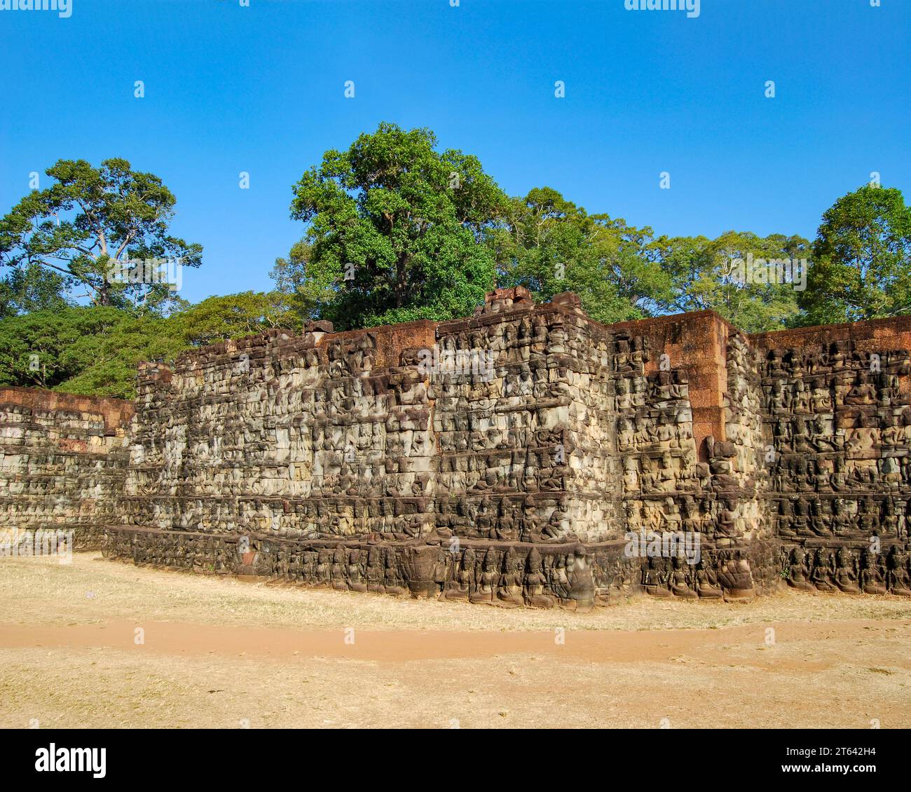 Terrace of the Leper King. Angkor Thom. Cambodia Stock Photo