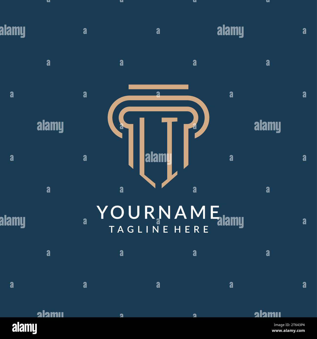 Initial LI pillar logo style, luxury modern lawyer legal law firm logo ...