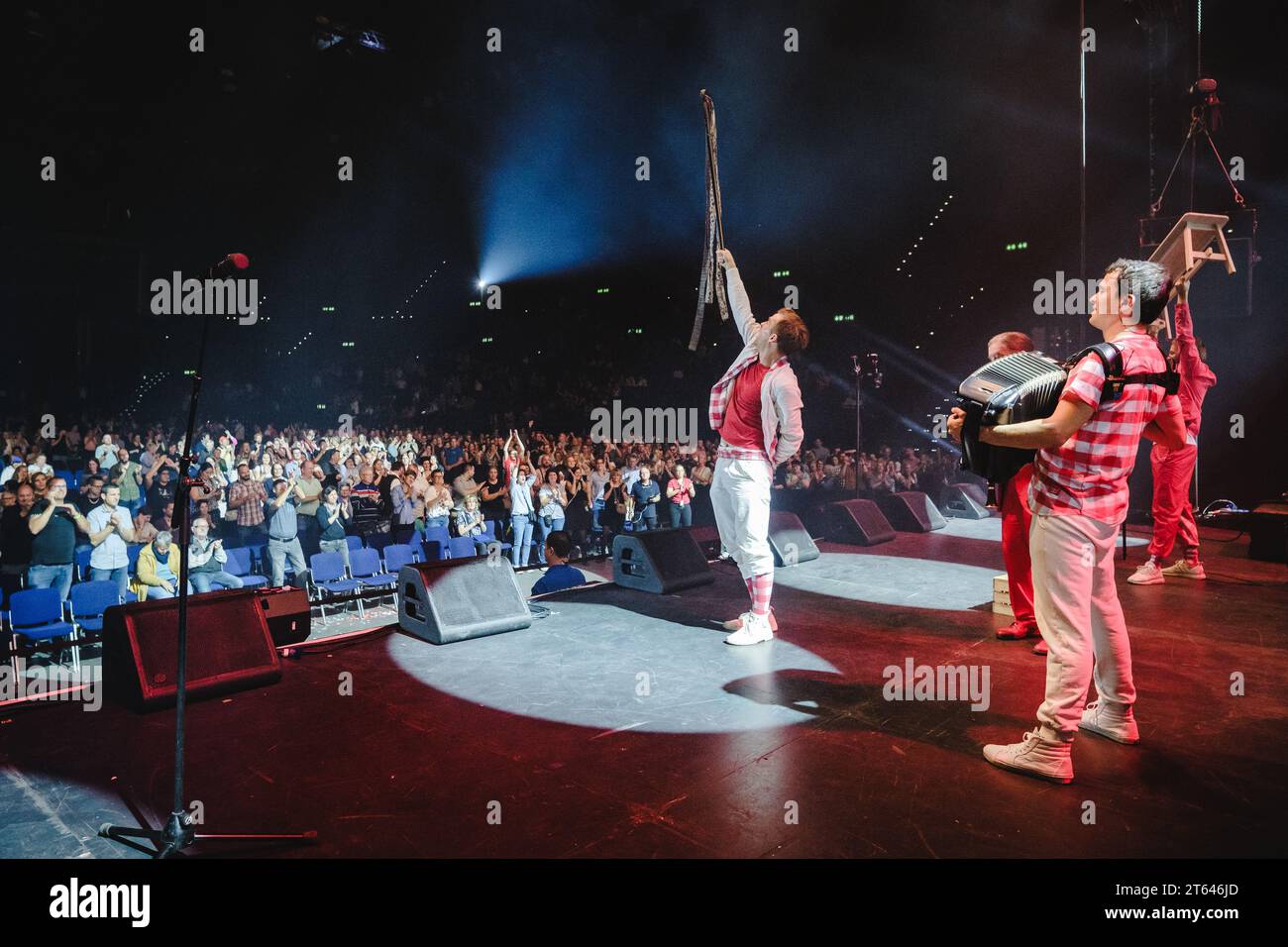 Zürich, Switzerland. 28th, October 2023. The Swiss band Stubete Gäng performs a live concert during Die Grosse Schlagerparty 2023 at Hallenstadion in Zürich. (Photo credit: Gonzales Photo - Tilman Jentzsch). Stock Photo