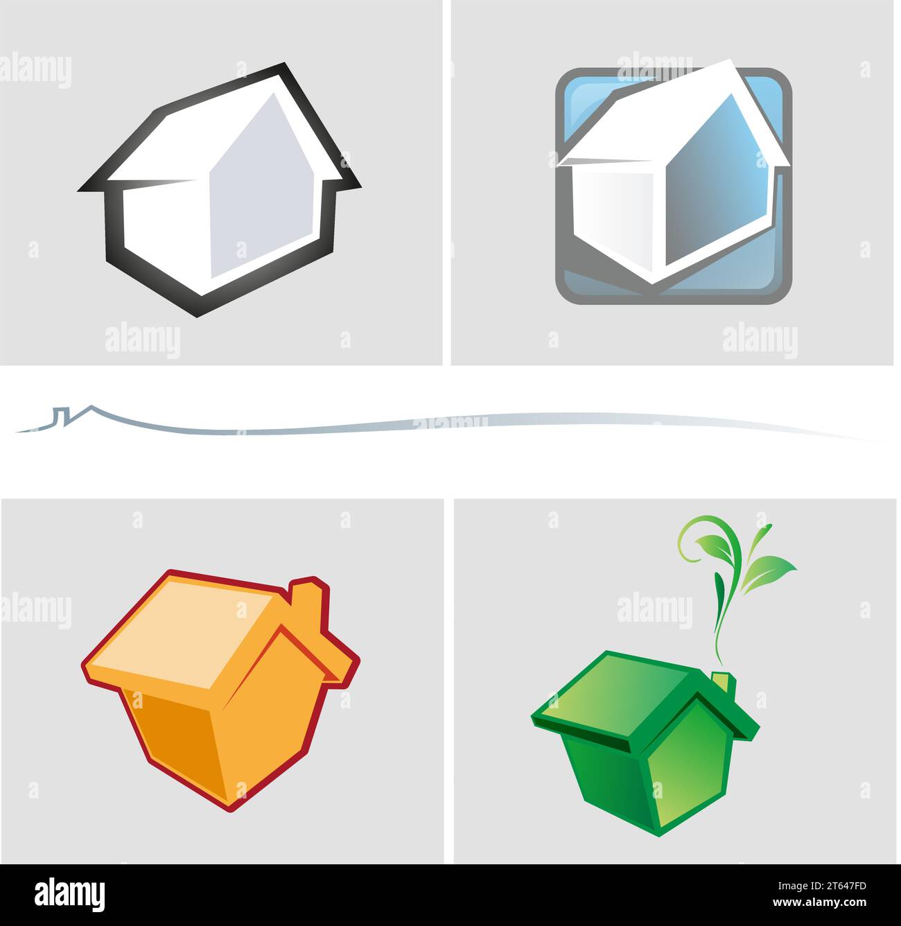 Real estate logo design set. vector illustration Stock Vector Image ...