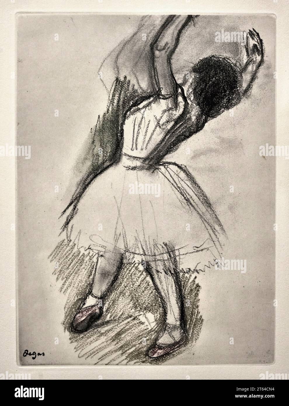 acquaforte di Edgar Degas per la serie “ Danse Dessein “ - fine del XIX secolo - collezione privata Stock Photo