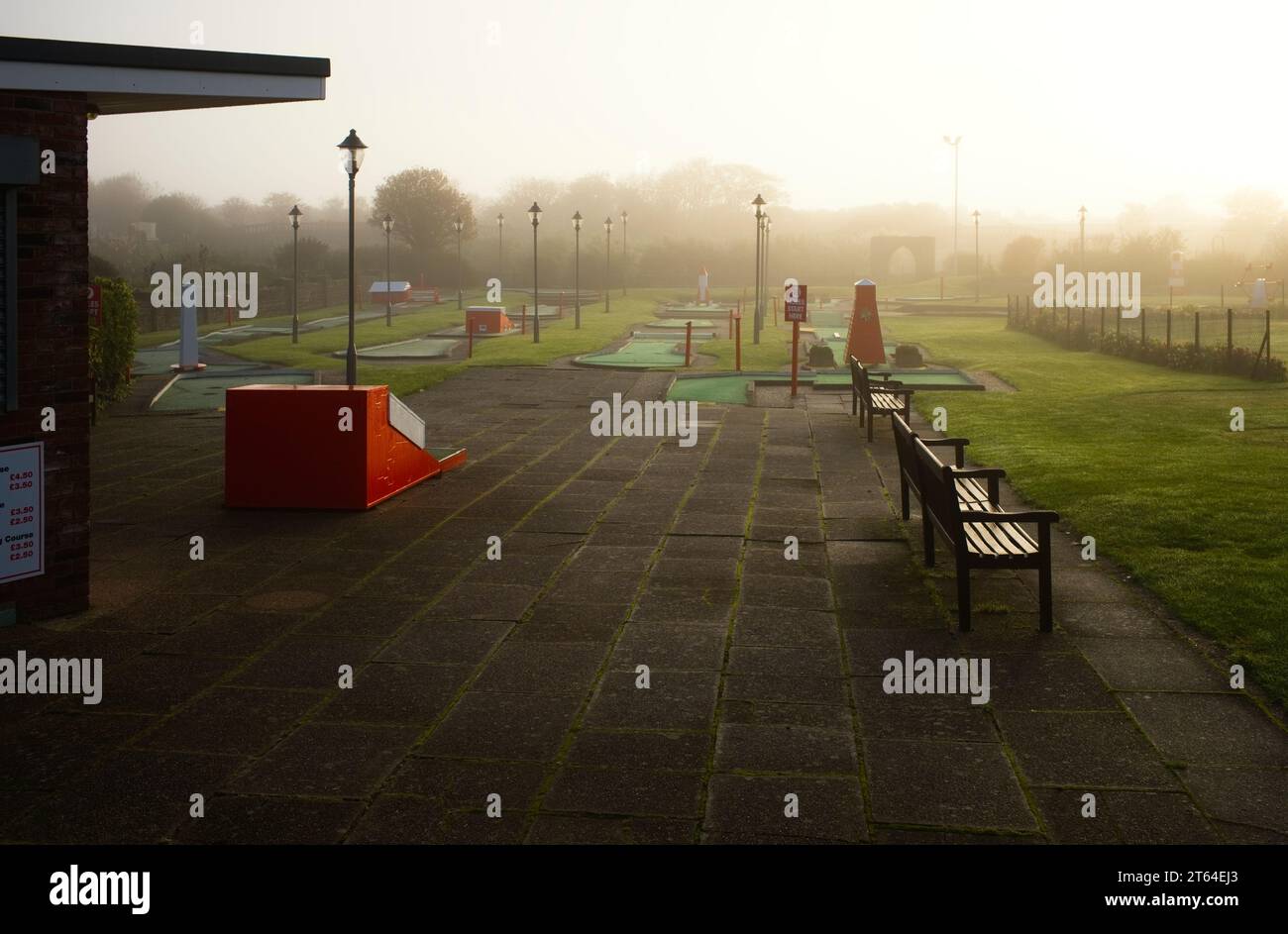 The Arnold Palmer putting course at Skegness gardens Stock Photo