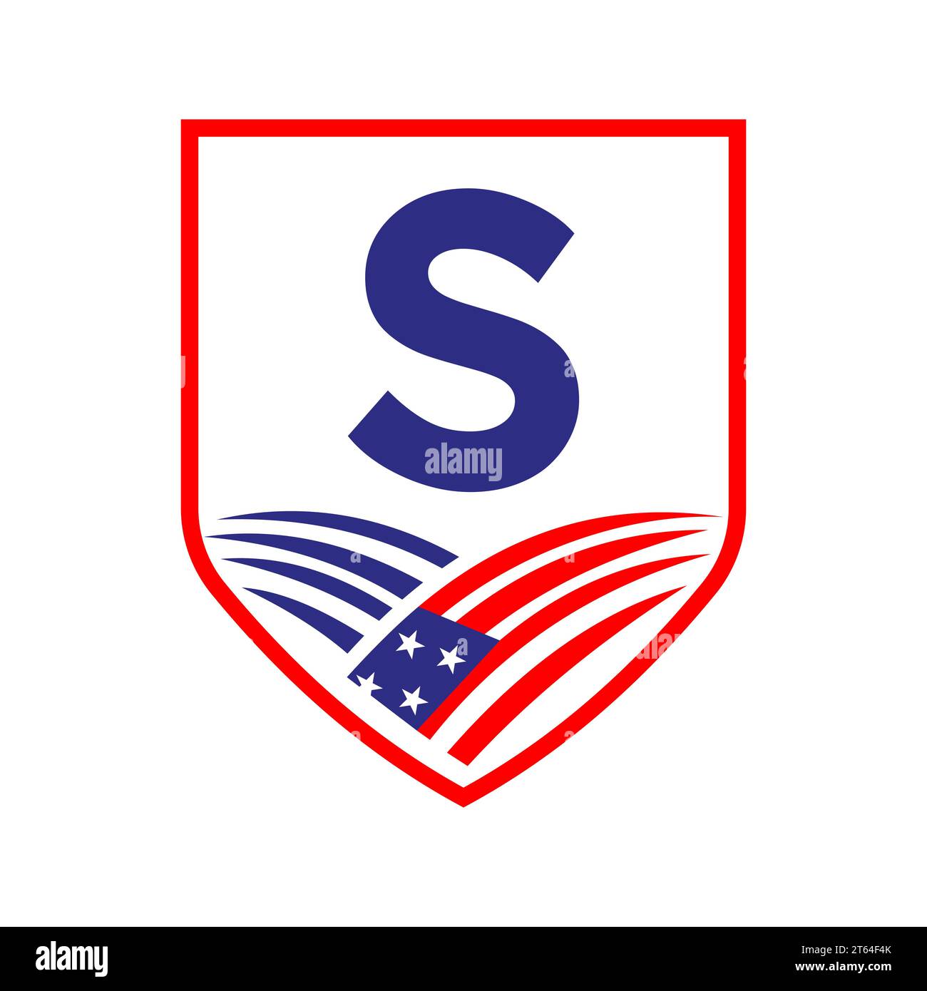 Letter S American Agriculture Logo Template. Usa Agriculture Logotype On Alphabet S Concept Stock Vector