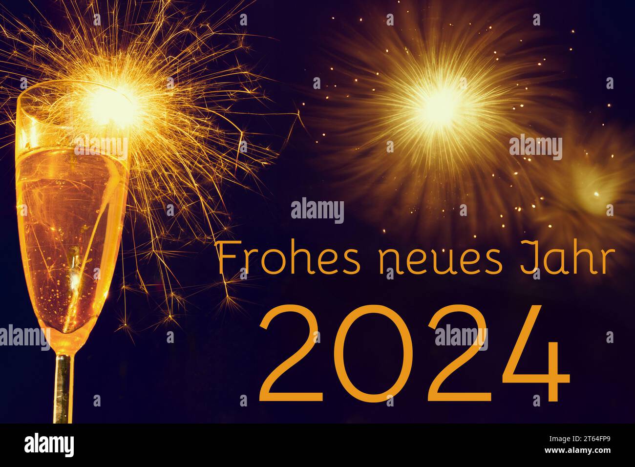 Silvestergrüße 2024 Grußkarte für Silvester in deutsch Stock Photo Alamy