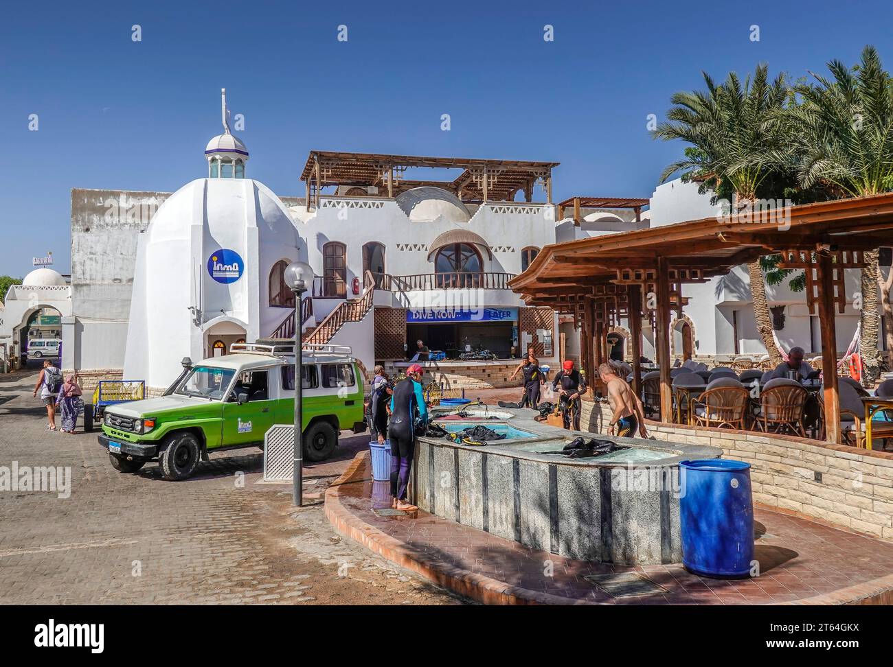 Tauchclub INMO Divers, Mashraba, Dahab, Saint Catherine, Sinai, Ägypten Stock Photo