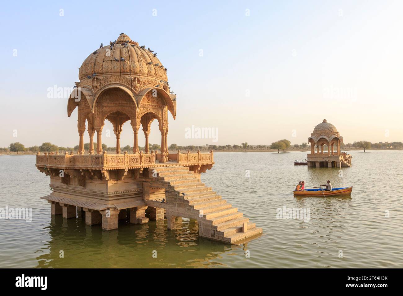 Garisar See (Gadi Sagar oder auch Gadisar), Jaisalmer, Rajasthan, Indien Stock Photo