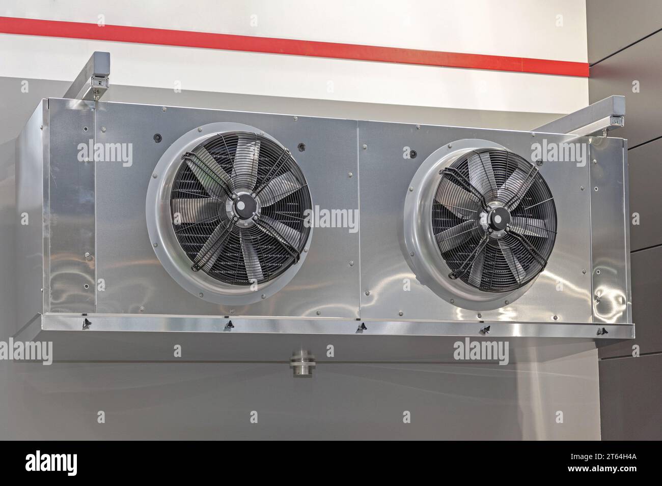 Industrial Cooling System in Refrigerated Warehouse Hvac Stock Photo