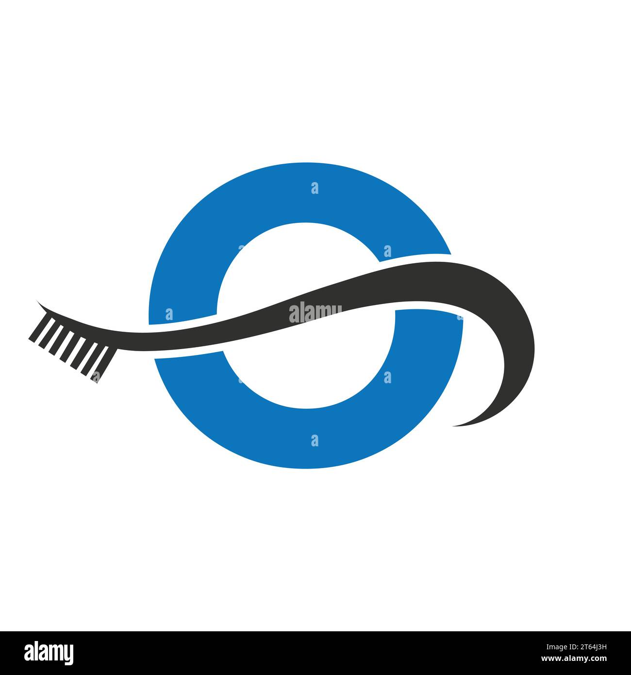 Letter O With Tooth Brush Logo Design Concept For Teeth Care Dental Logo Template Stock Vector