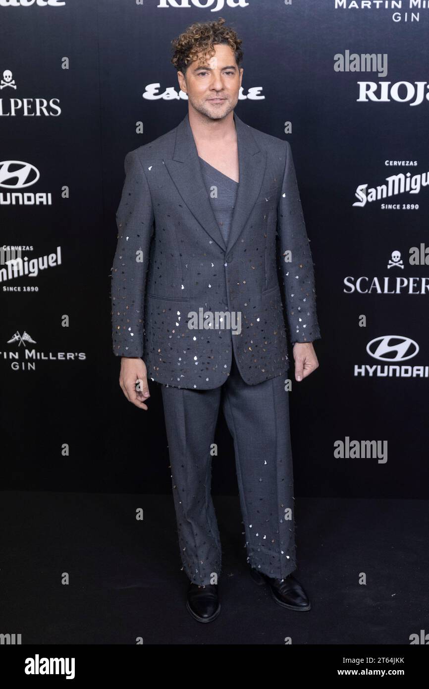 David Bisbal attended the Esquire Men Of The Year Photocall at Casino de Madrid. Stock Photo