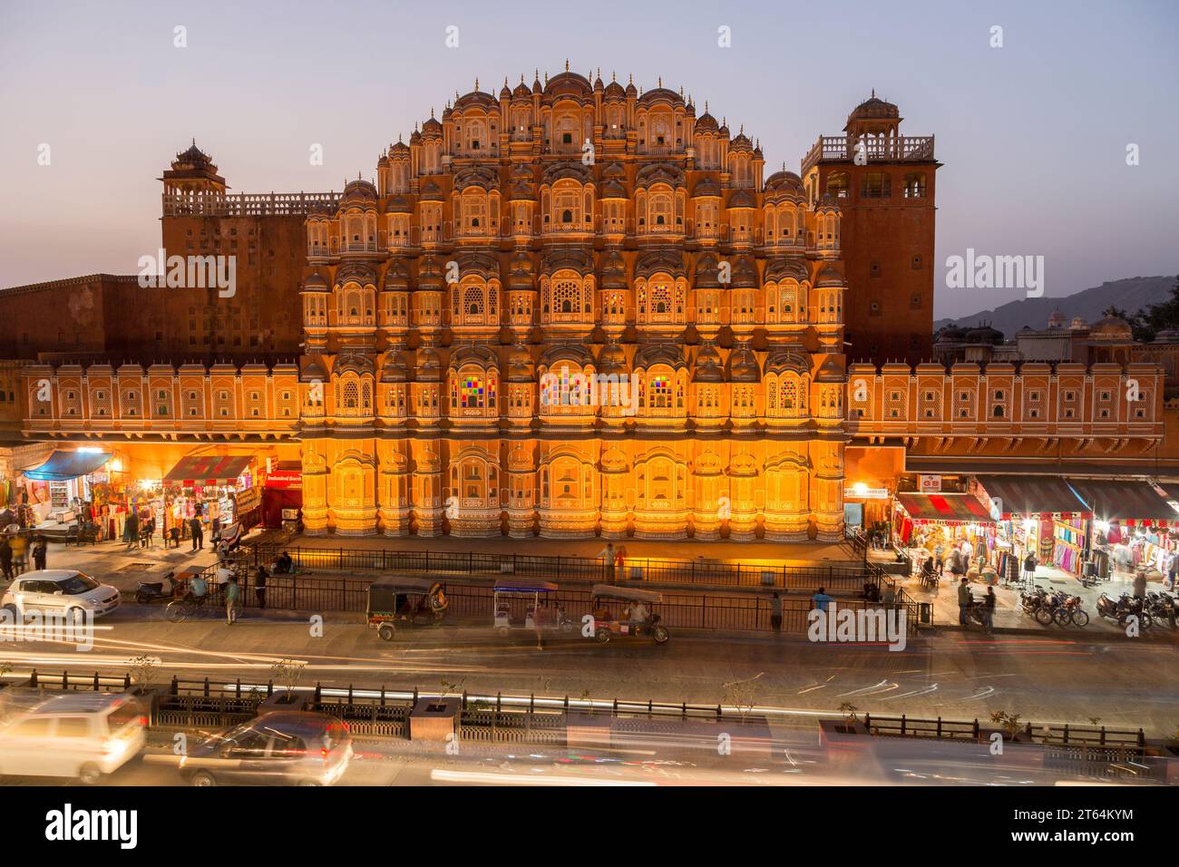 Hawa Mahal, der Palast der Winde, Jaipur, Rajasthan, Indien Stock Photo