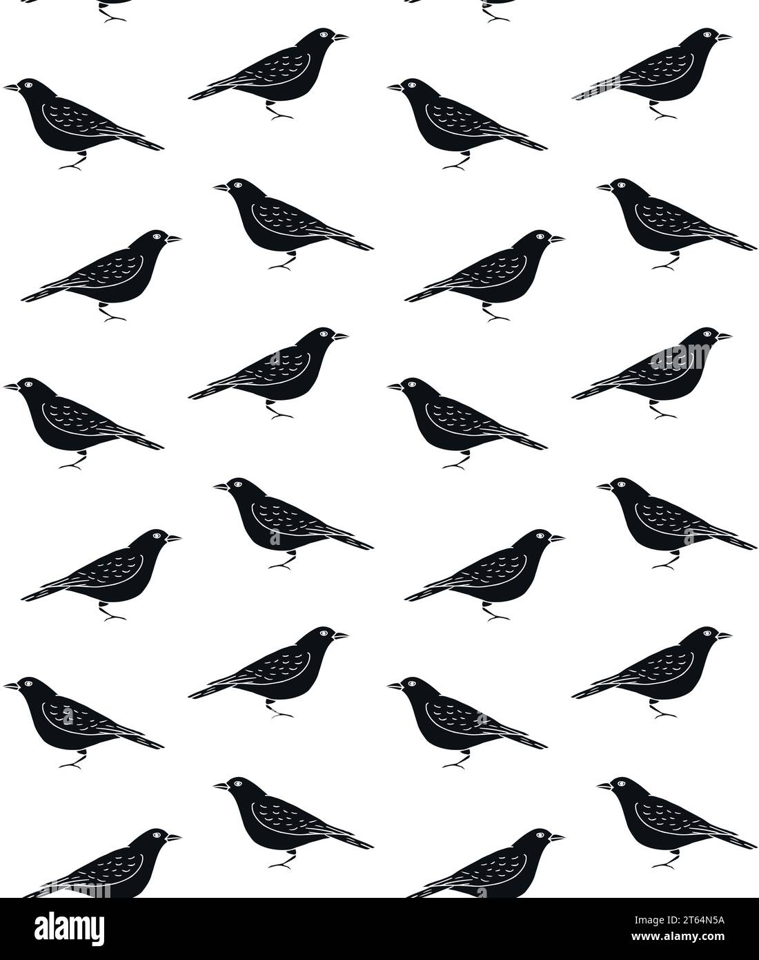 Vector seamless pattern of catbird bird Stock Vector Image & Art Alamy
