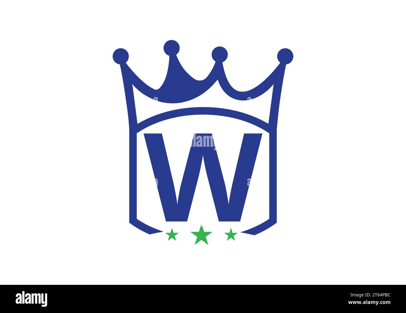 Letter W king crown Design Vector Template. letter logo icon design