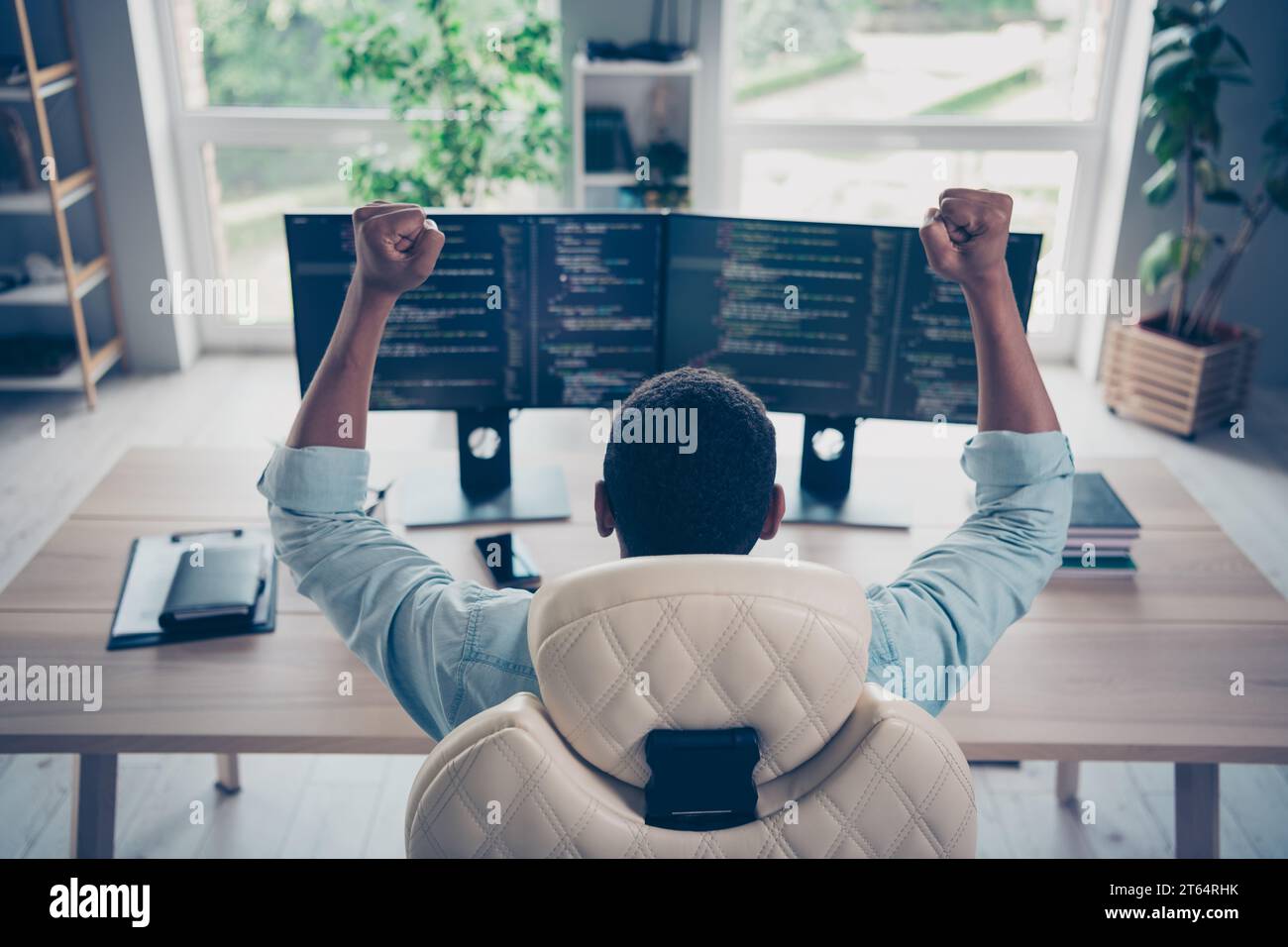 Rear spine photo of winning guy web expert writing code full stack ...