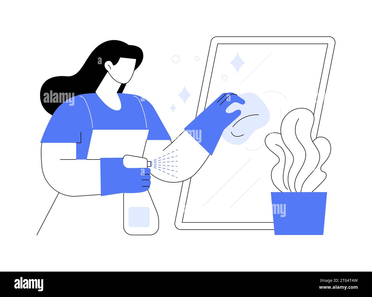 Dusting process Stock Vector Images Alamy