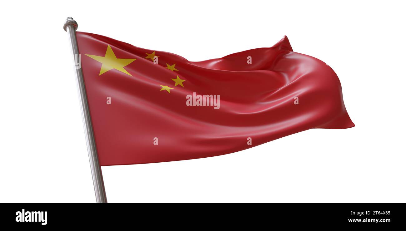 China Flag Waving Isolated On White Transparent Background Stock Photo China Flag Waving Isolated On White Transparent Background Stock Photo