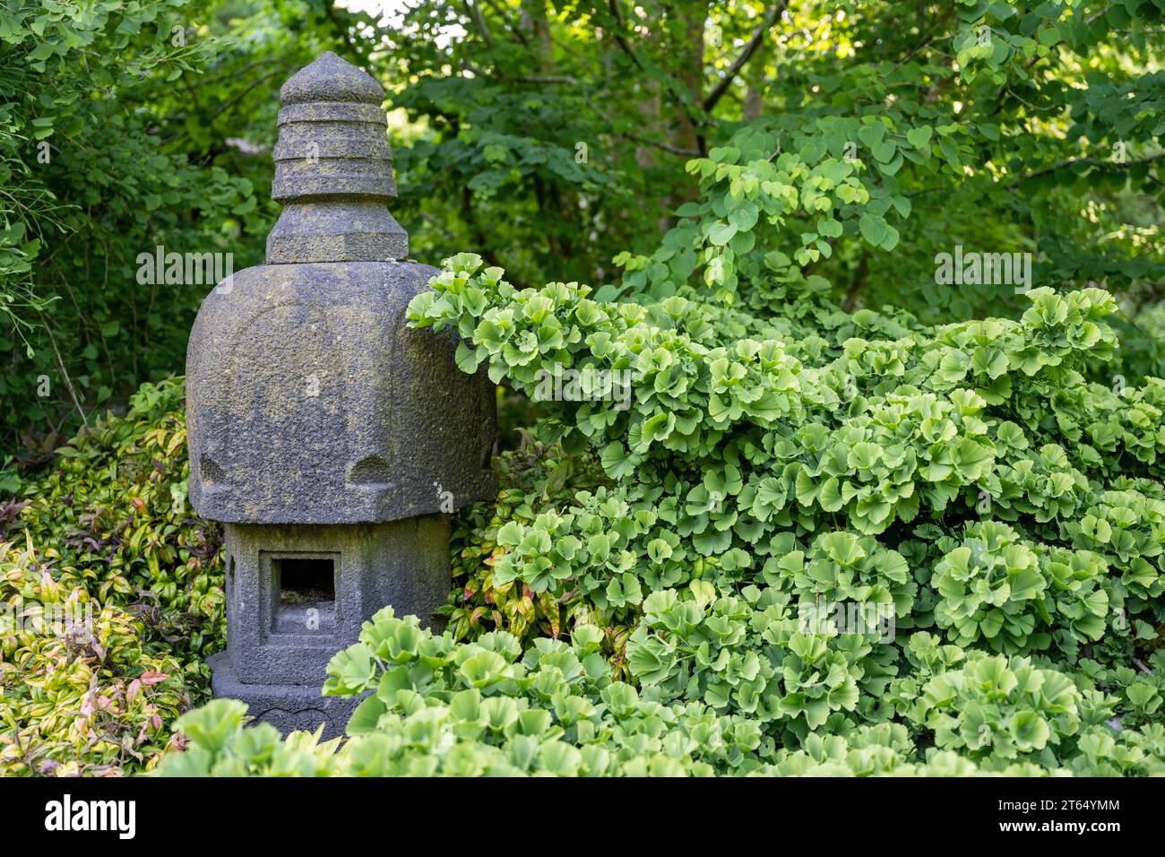 Japanese shrine, Minka house, Royal Botanic Gardens (Kew Gardens), UNESCO World Heritage Site, Kew, Greater London, England, United Kingdom Stock Photo