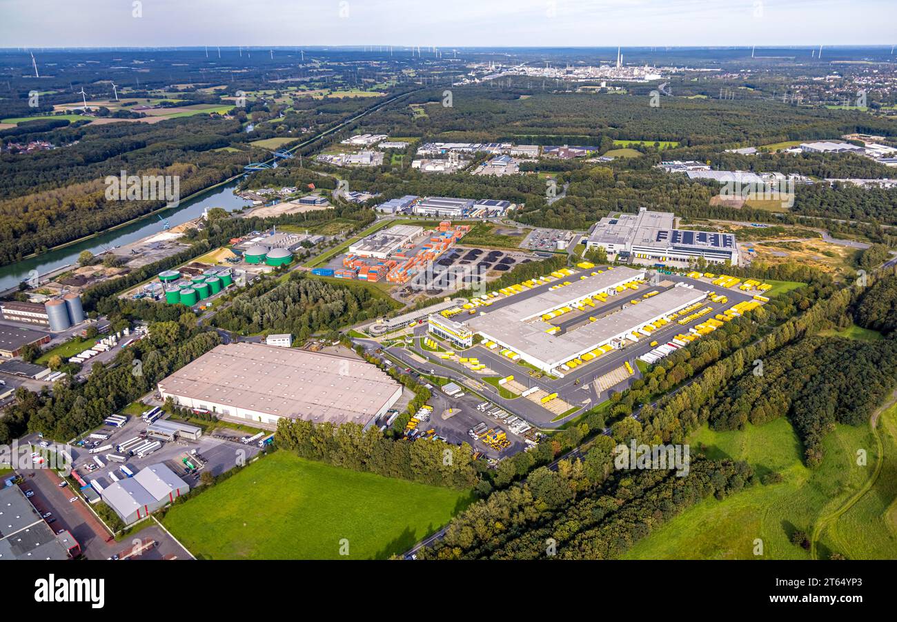 Industrial park dorsten marl with dhl parcel center hires stock