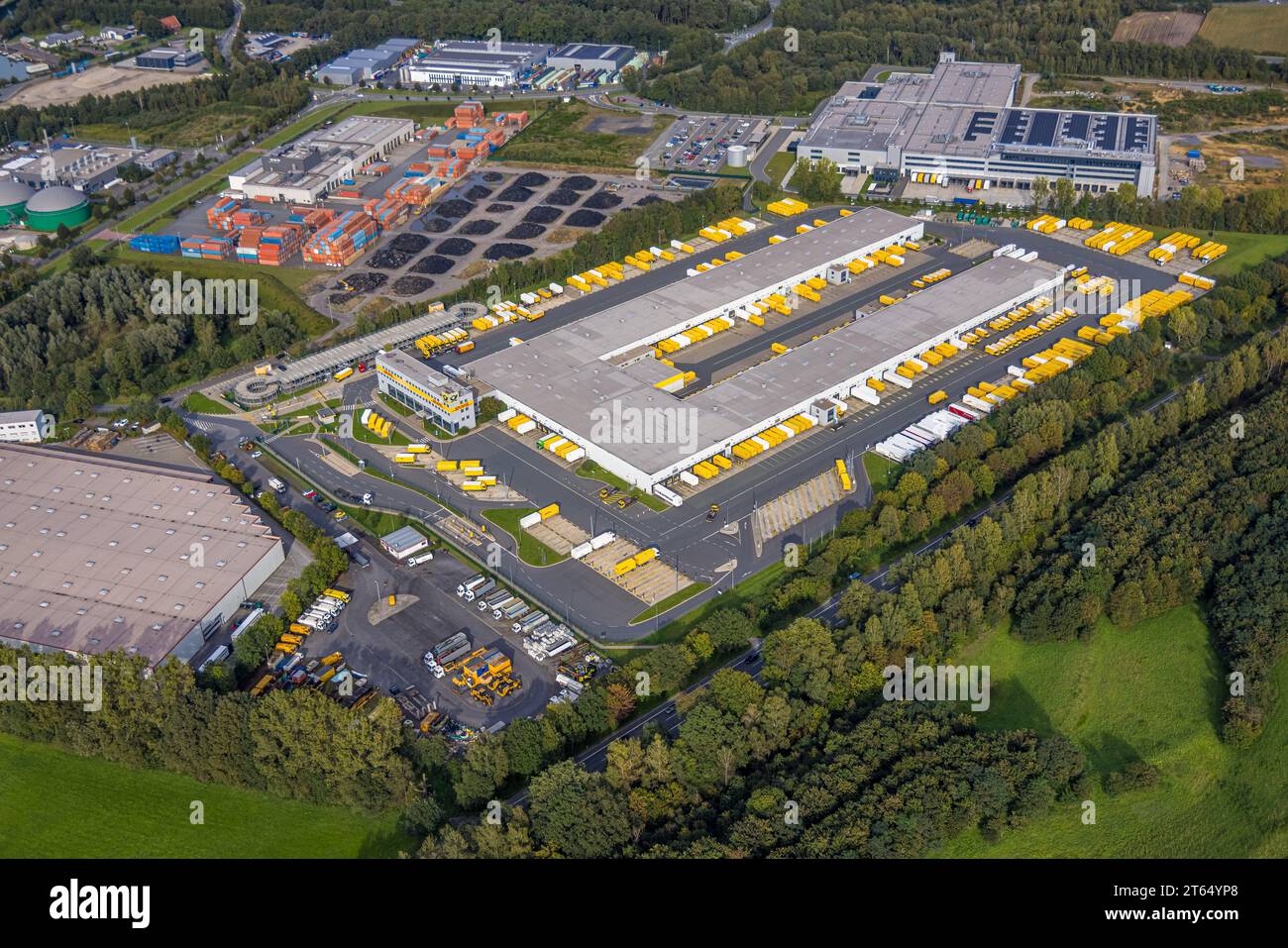 Dorsten marl industrial park with dhl parcel center hires stock