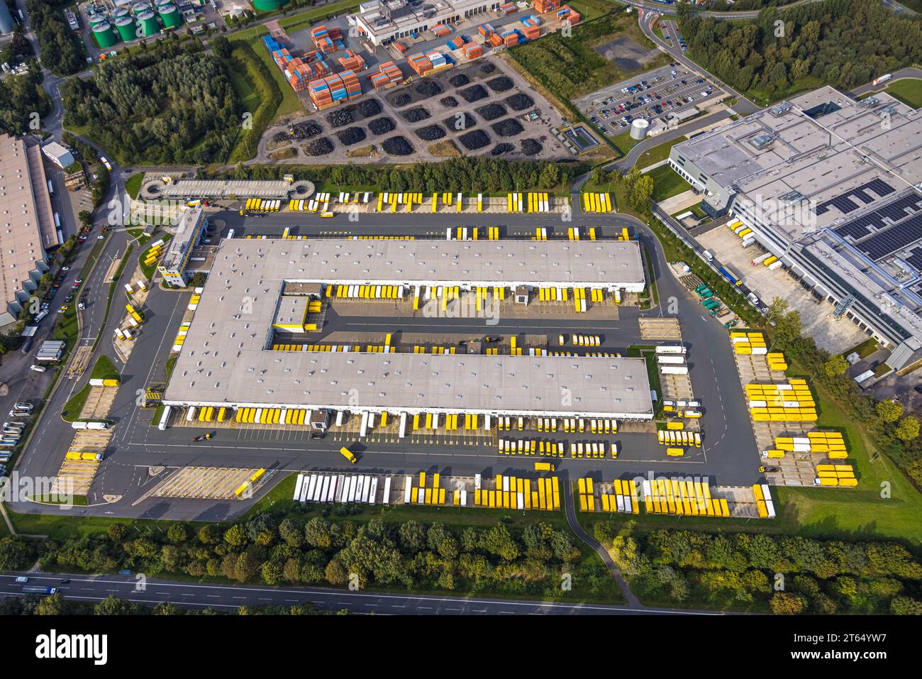 Industrial park dorsten marl with dhl parcel center hires stock