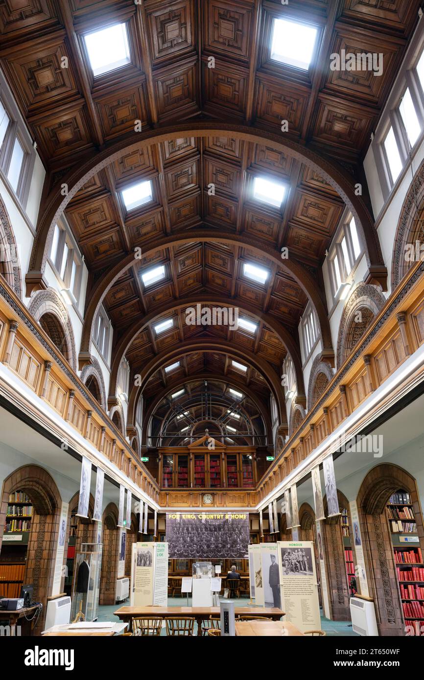 Interior view, room, Leeds Central Library, Leeds, England, Great