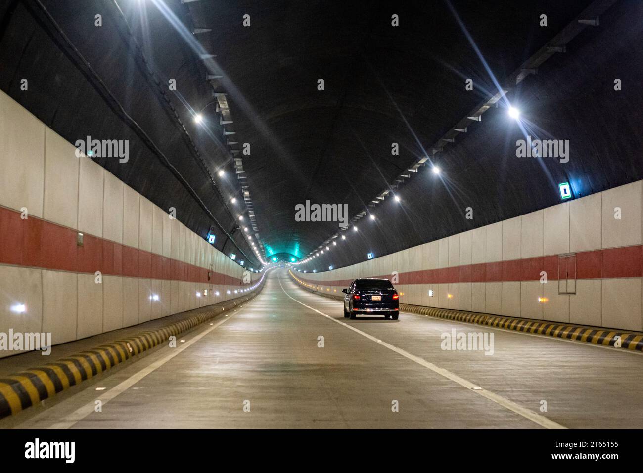 Bangabandhu Tunnel, is an underwater expressway tunnel in Chittagong, Bangladesh under the Karnaphuli River. Stock Photo