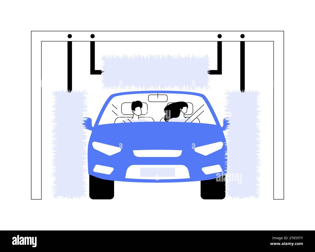 Tunnel car wash abstract concept vector illustration Stock Vector Image