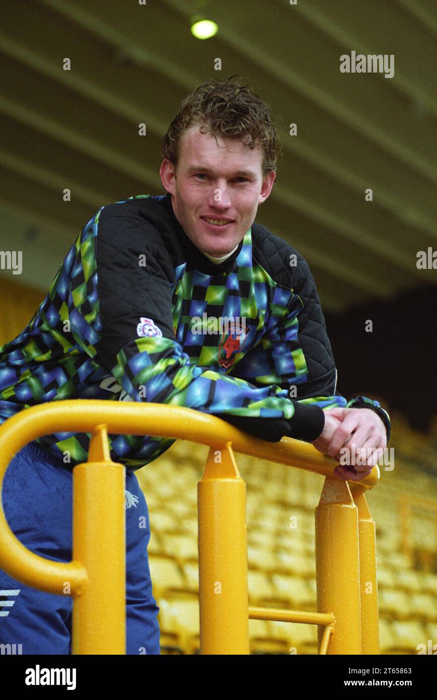 Wolves new goalkeeper Dave Beasant at Molineux 15/1/1993 Stock Photo