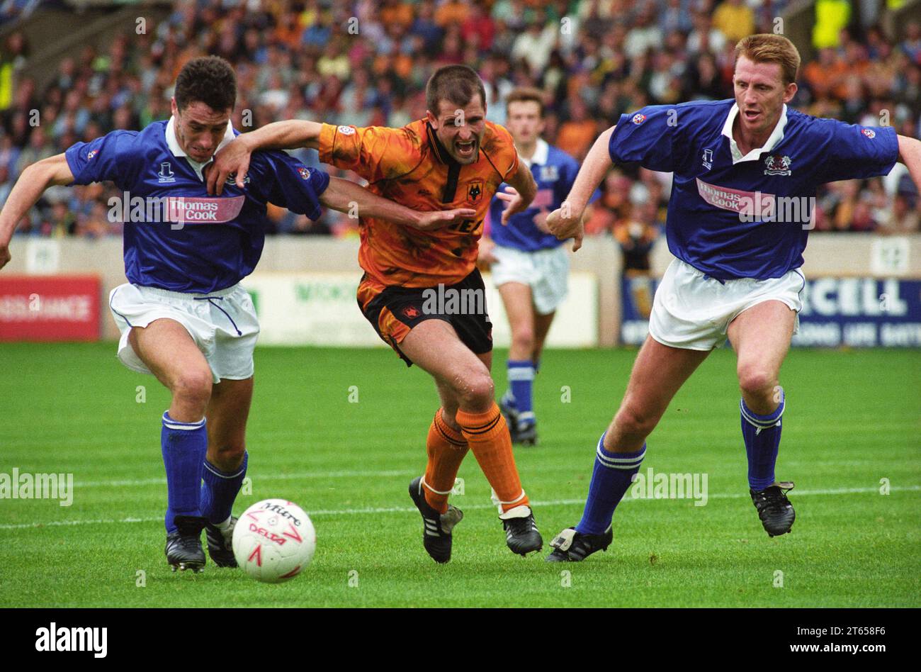 WOLVES V PETERBOROUGH AT MOLINEUX 5/9/92 4-3 Steve Bull Stock Photo