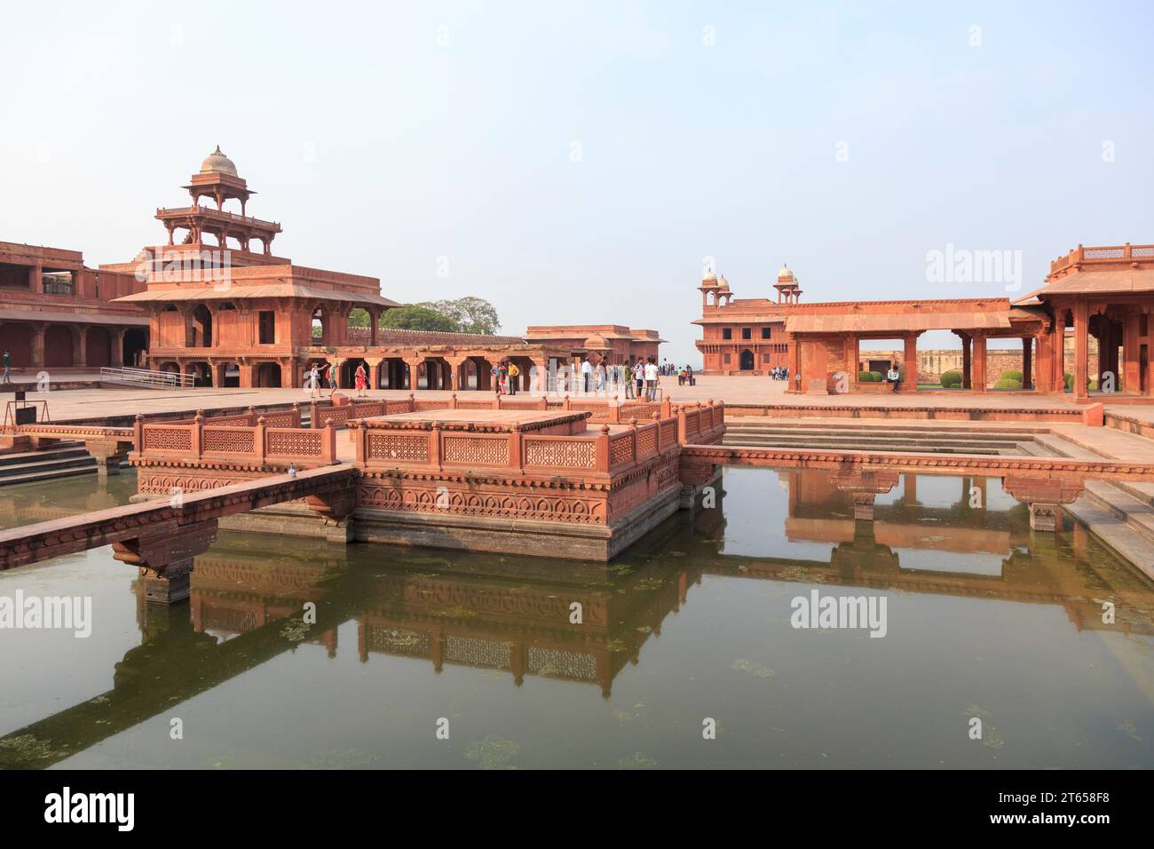 Der Panch Mahal oder fünfstöckige Palast, Königspalast, Fatehpur Sikri ...