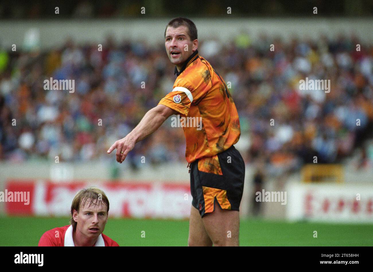 WOLVES V SWINDON AT MOLINEUX 22/8/92 Steve Bull Stock Photo