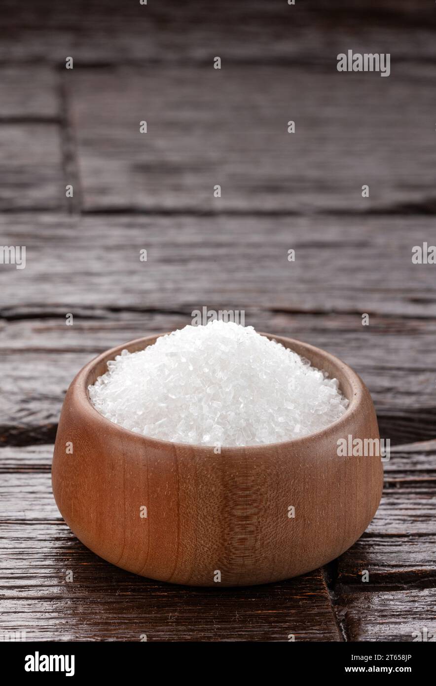 Magnesium chloride flakes, ionic mineral compound Sea salt Stock