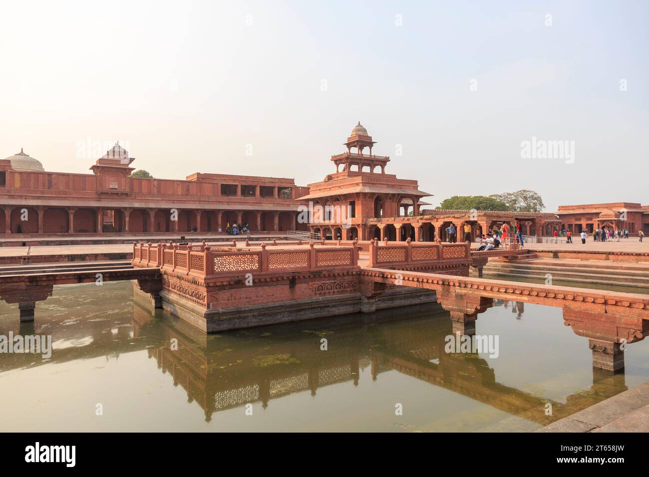 Der Panch Mahal oder fünfstöckige Palast, Königspalast, Fatehpur Sikri ...