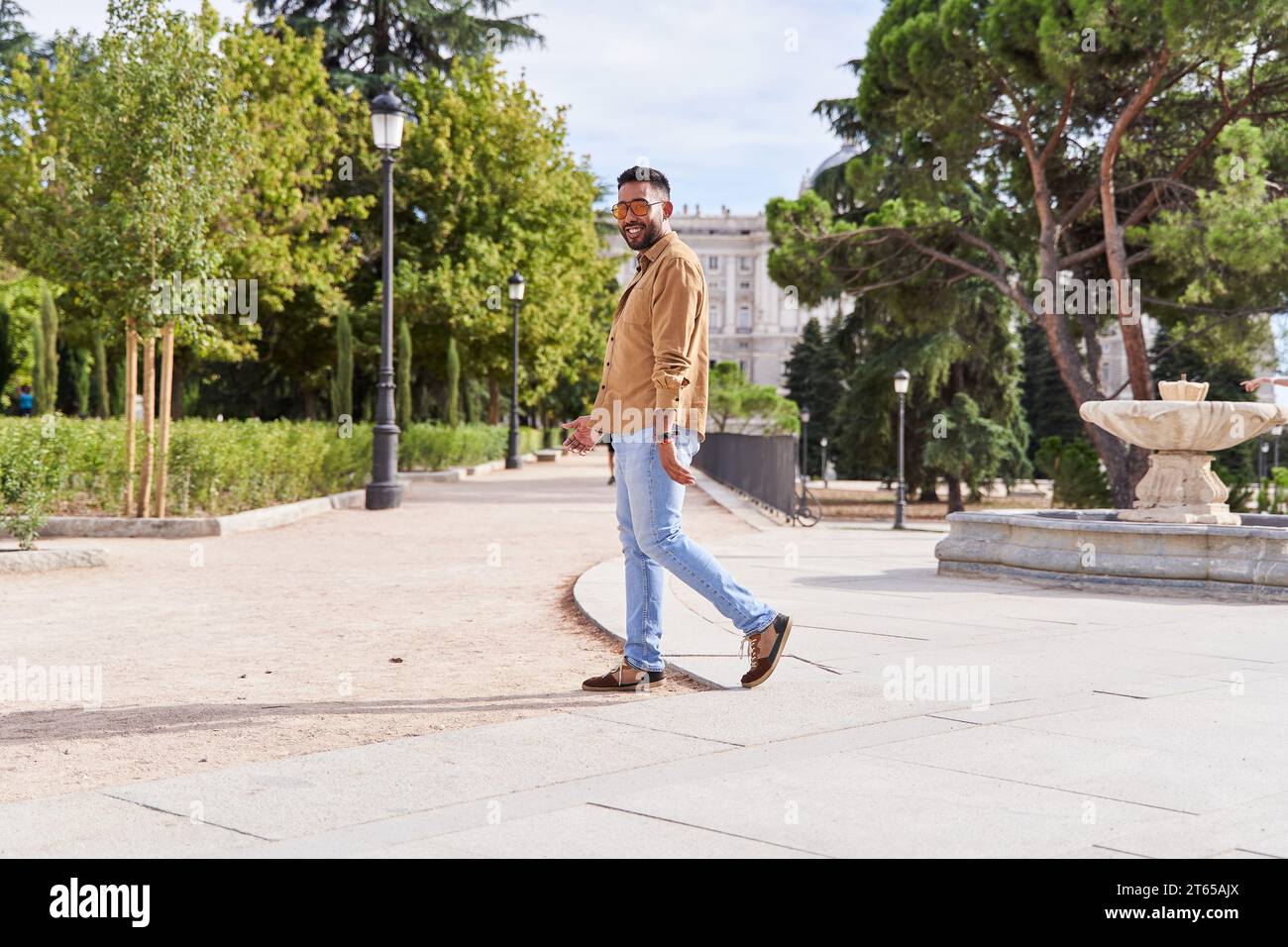 One young man walking outside hi-res stock photography and images - Alamy