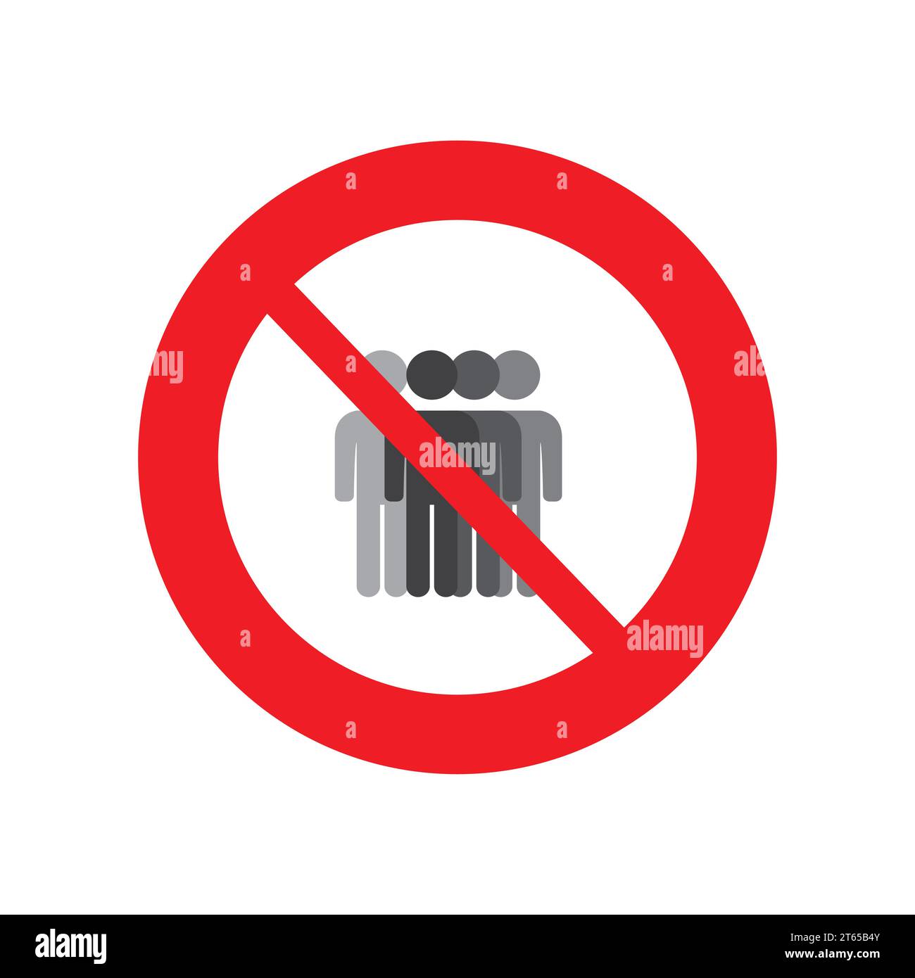 No public meetings sign on white background Stock Vector